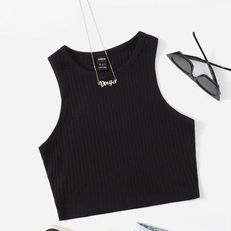 Croptop ba lỗ nữ thun gân Aimee closet