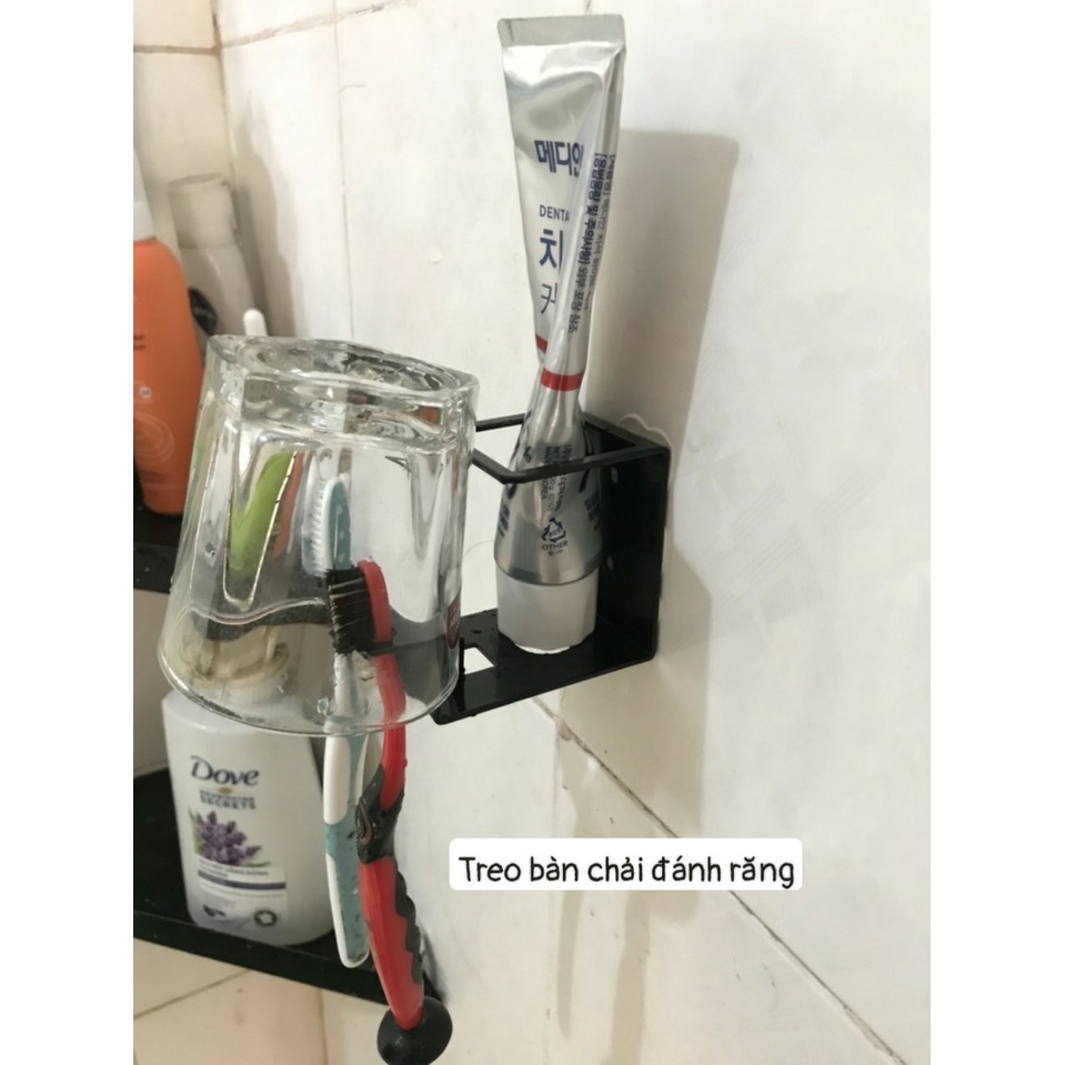 Móc Dán Tường Treo Cốc Bàn Chải Đánh Răng Cao Cấp - Không cần khoan đục