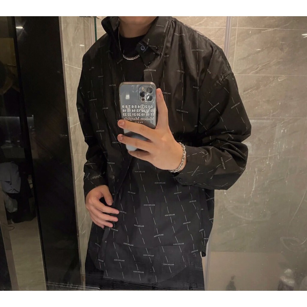 Áo Shirts Balenciagaa logo FW21