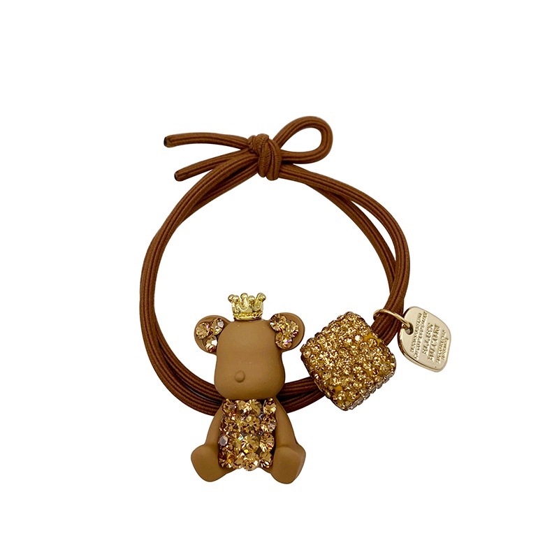 Dây Buộc Tóc Cao Su Co Giãn Hình Gấu Thời Trang Hàn Quốc Năm 2021