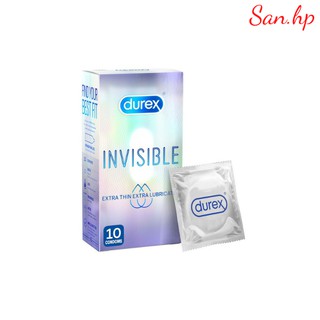 Bao Cao Su Durex Invisible Extra Thin Extra Lubricated 10 Bao