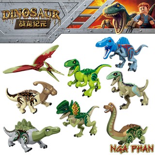Bộ 8 Khủng Long Nhiều Loài Cực Đẹp Đồ Chơi Xếp Hình Lắp Ráp