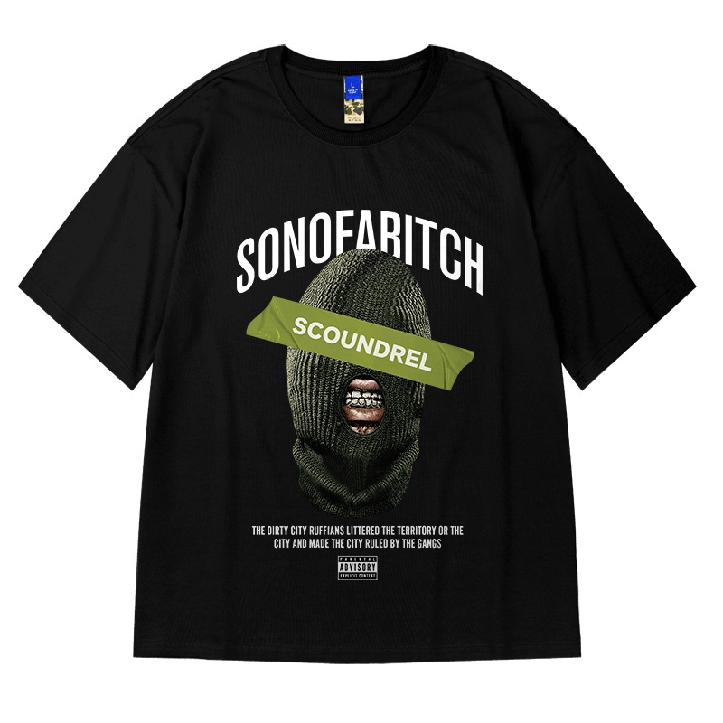 Áo Nam hiphop Tay Ngắn In Hình Cá Tính Size M-3Xl