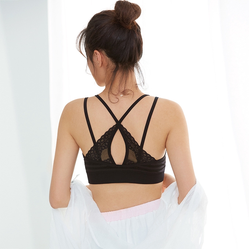 Áo ngực thể thao phối ren thời trang nữ tính