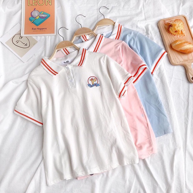 (Xả sốc lẻ màu) Áo polo viền thêu hình con hươu chất xịn LIKANO AT02 | BigBuy360 - bigbuy360.vn