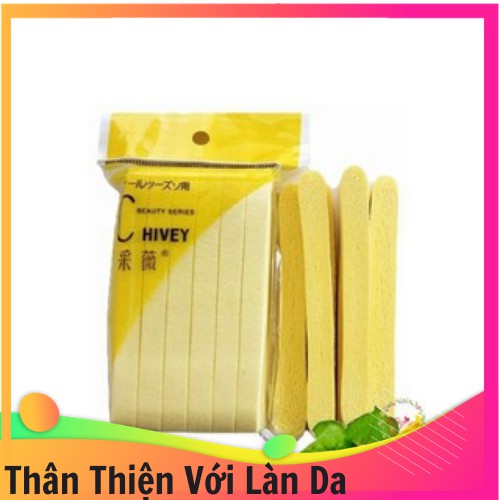 [Loại 1Tốt Nhất] Bông Nở Tẩy Trang Chivey 12 Miếng, Bông Mút Bọt Biển Siêu Mềm Rửa Mặt Sạch Dạng Nén