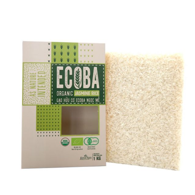 Gạo hữu cơ tốt sức khỏe - ECOBA Ngọc Mễ 1kg - Cơm ngon dẻo nhiều