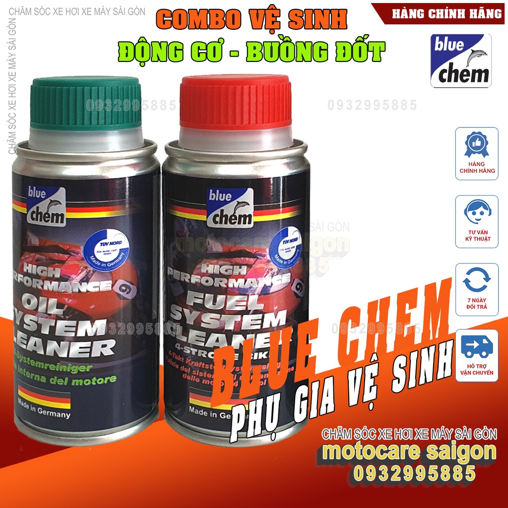 Combo Bluechem Súc động cơ + Súc béc xăng