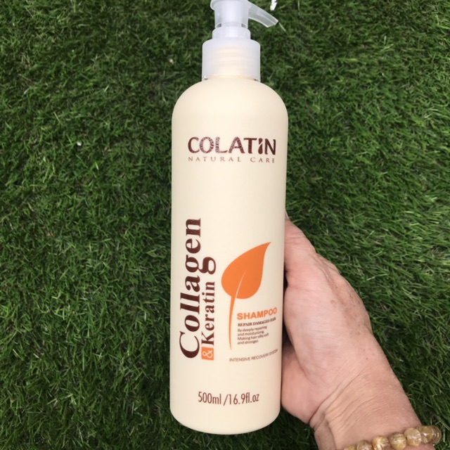 Dầu gội dưỡng tơ tằm siêu mềm mượt COLATIN 500ml - mỹ phẩm ola