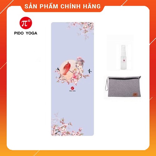 Thảm tập Yoga du lịch PIDO Gấp gọn mang đi xa tiện lợi(Cô Gái) - Tặng kèm túi đựng