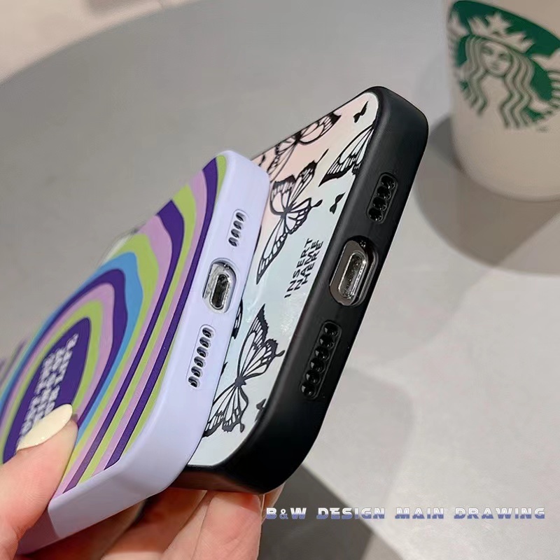 Ốp Điện Thoại Silicon Mềm Chống Sốc In Hình Bướm Thời Trang Cho iPhone 13 12 11 Pro MAX IX XS MAX XR 6 7 8 Plus