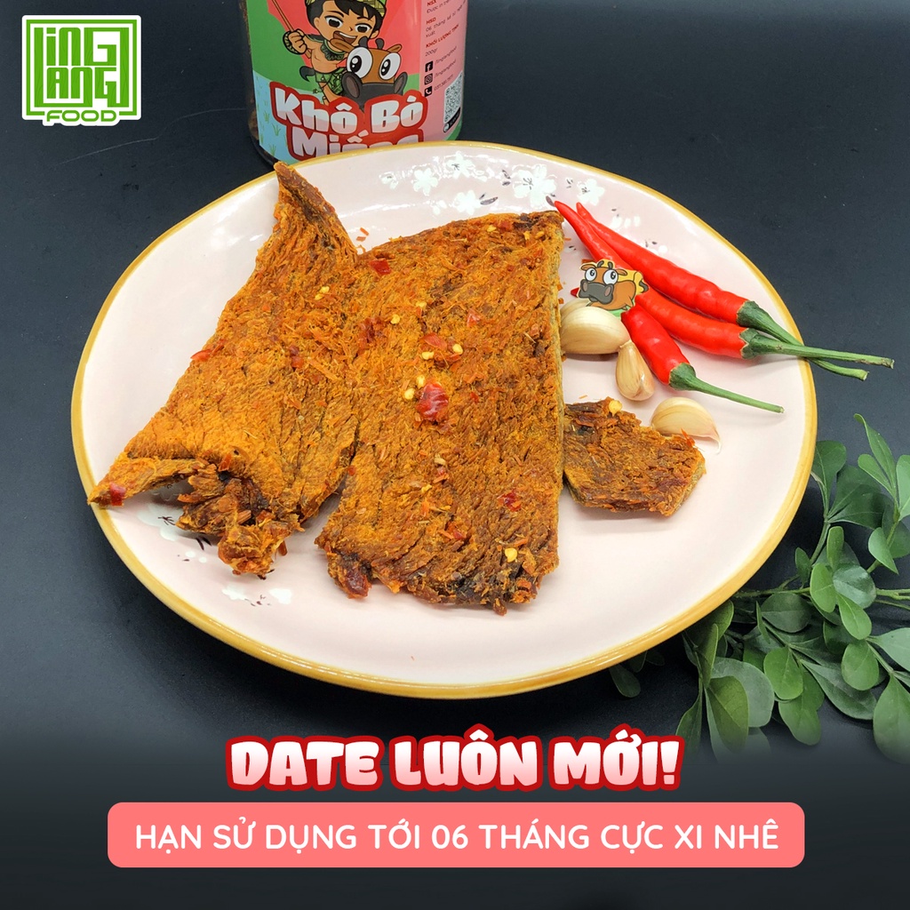 Khô bò miếng 200g, Thịt bò khô nguyên miếng LING LANG FOOD [loại đặc biệt] | BigBuy360 - bigbuy360.vn