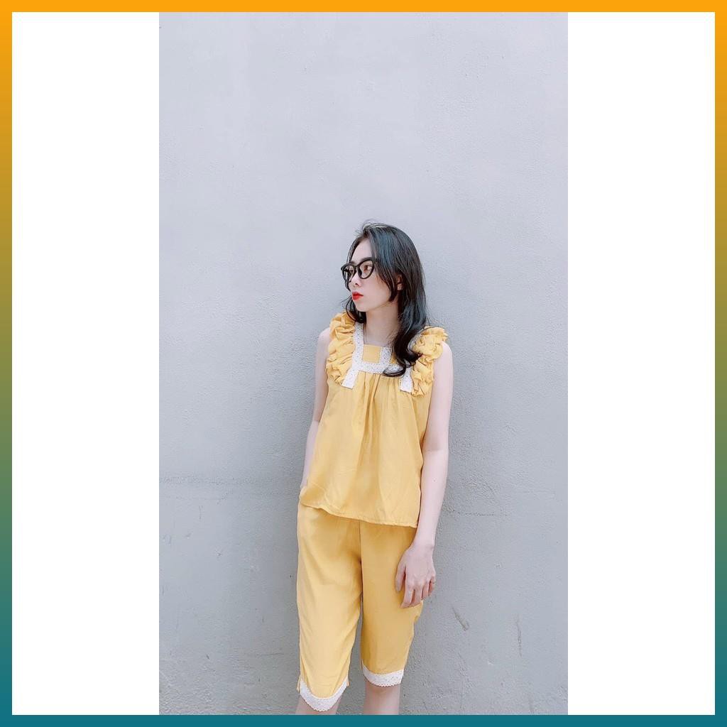 Bộ Đồ Pijama  - Bộ Đồ Mặc Nhà Cộc Tay -Vải Đũi Thái Tay Hến Họa Tiết TRơn Mát Lịm [Hàng Siêu Đẹp ] | BigBuy360 - bigbuy360.vn