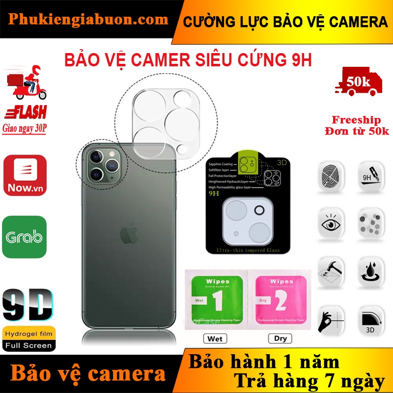 Kính cường lực bảo vệ cụm Camera Iphone 11/11 Pro/11 ProMax/ 12Mini/12/12 Pro/12 ProMax/13/13 Pro/13 Pro Max 14/14Pmax