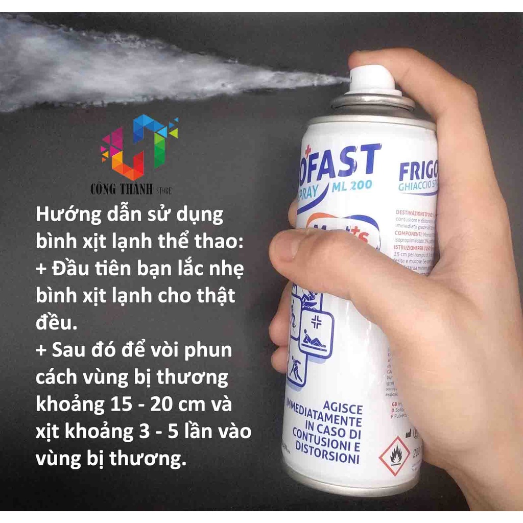 Chai Xịt lạnh giảm đau FRIGOFAST Made In ITALIA-Giảm đau nhanh chóng