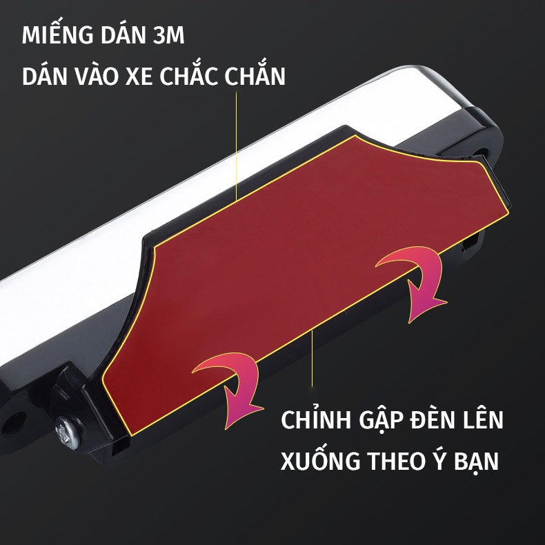 Đèn độ xe ô tô, xe máy, đèn led năng lượng gió tự động sáng, đèn gắn trang trí ô tô, xe máy tự sáng khi xe di chuyển