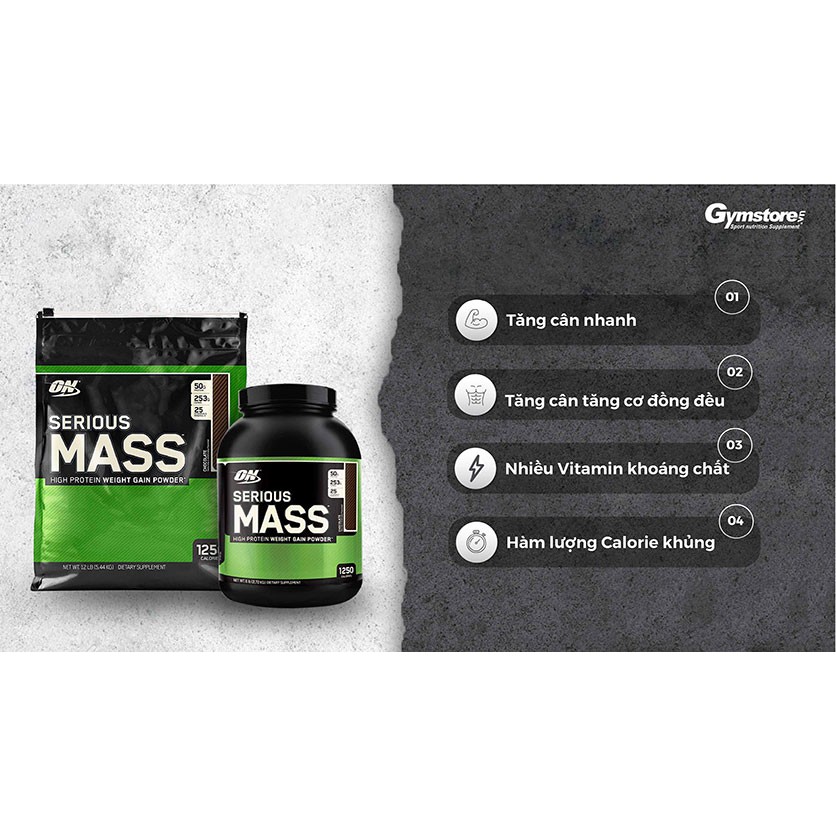 Sữa tăng cân ON Serious Mass 6LBS - 2,7KG | BigBuy360 - bigbuy360.vn