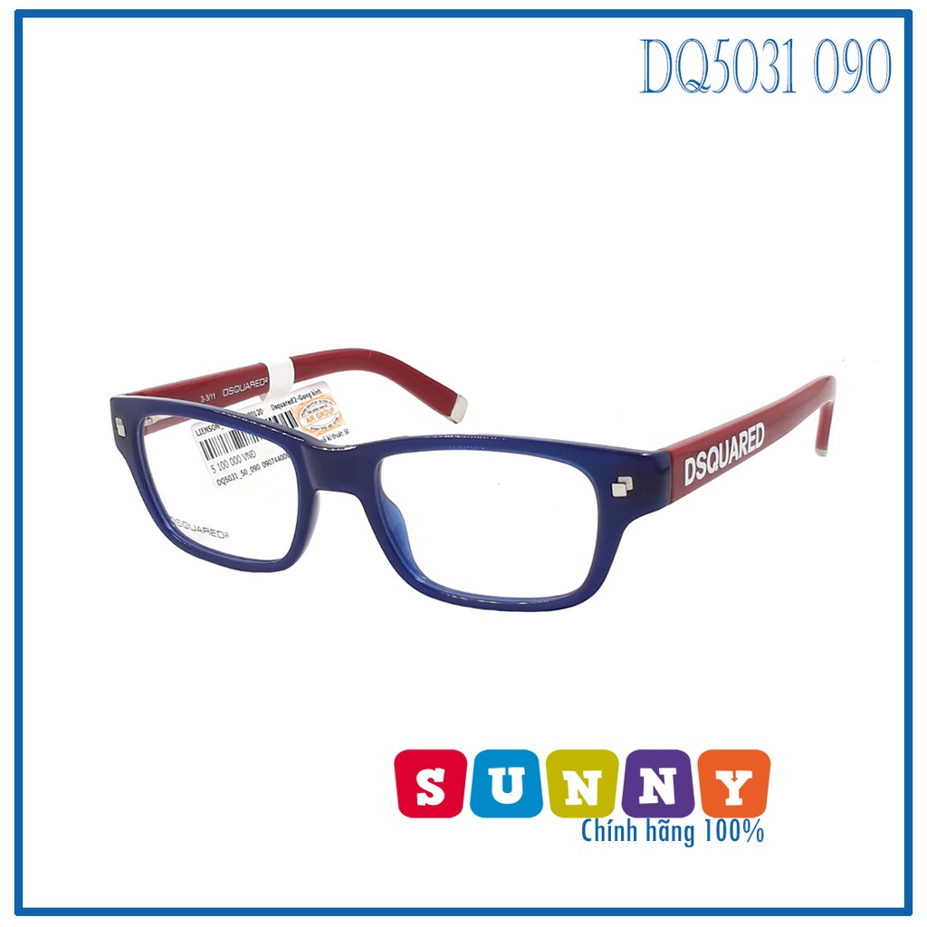 Gọng kính cận DSquared2 DQ5031 - bảo hành vĩnh viễn, sp chính hãng 100%q, thiết kế dễ đeo bảo vệ mắt