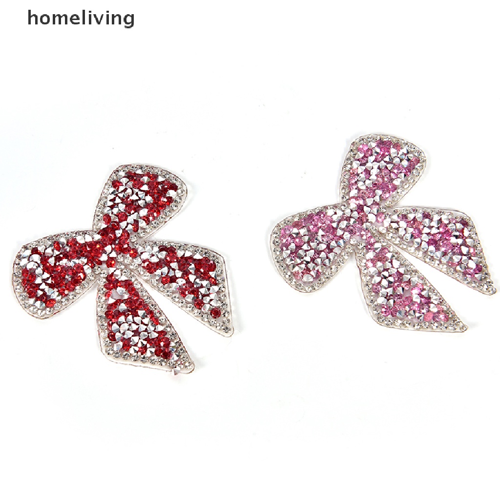 Miếng Vá Ủi Quần Áo Jean Hình Nơ Đính Đá Pha Lê