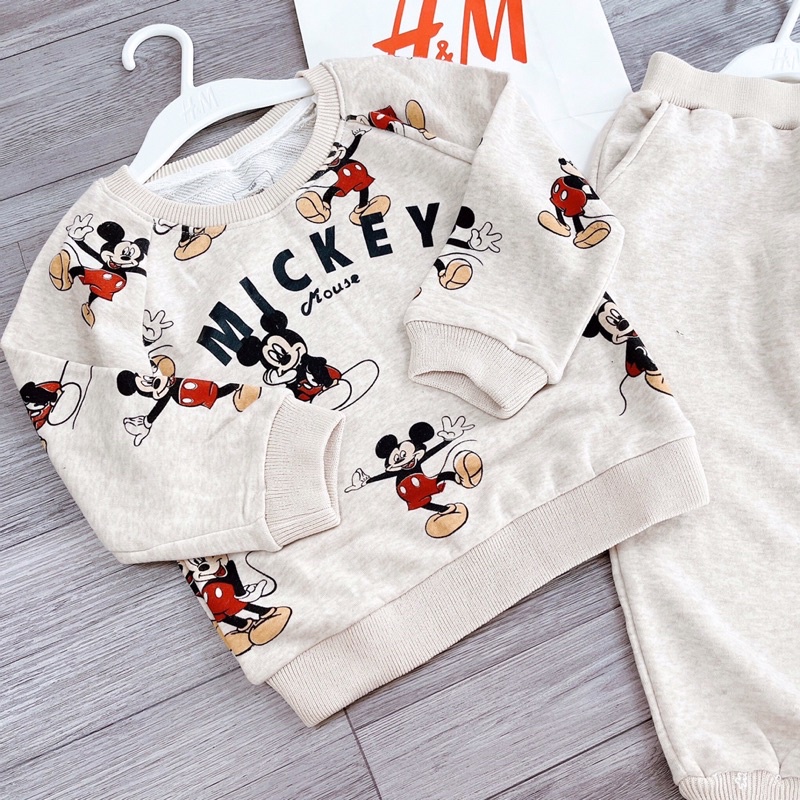 Bộ Nỉ Bo Chun Bé Trai Size 18M-6Y