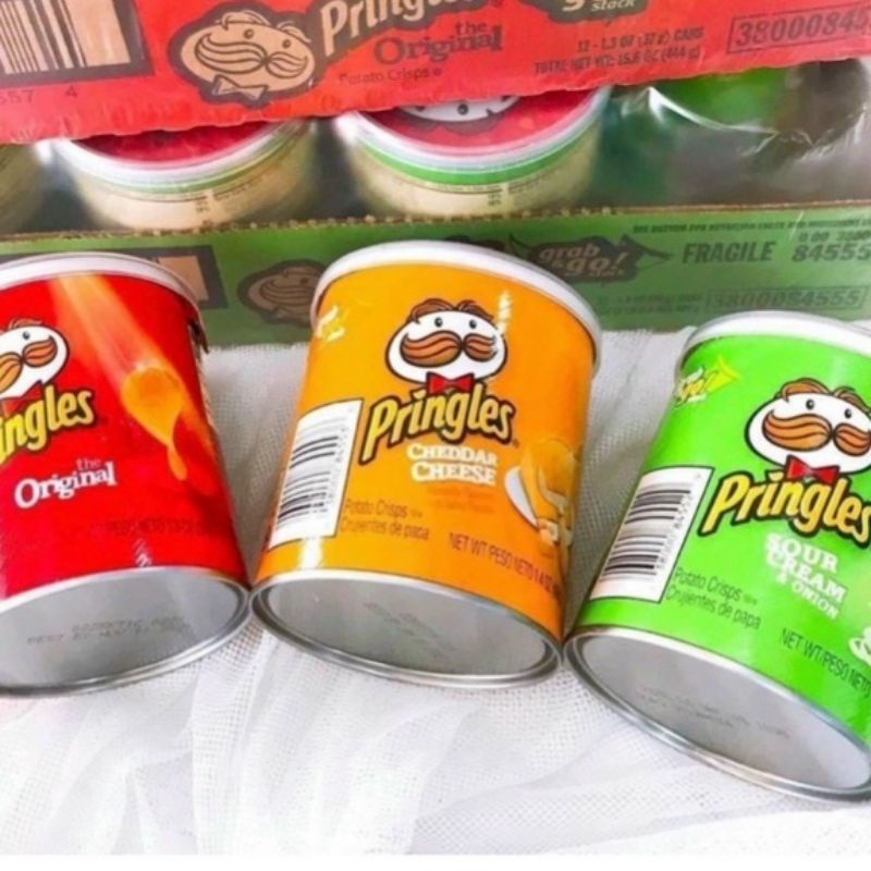 Thùng 36 hộp khoai tây sấy Pringles mix 3 vị-1,4kg của Mỹ