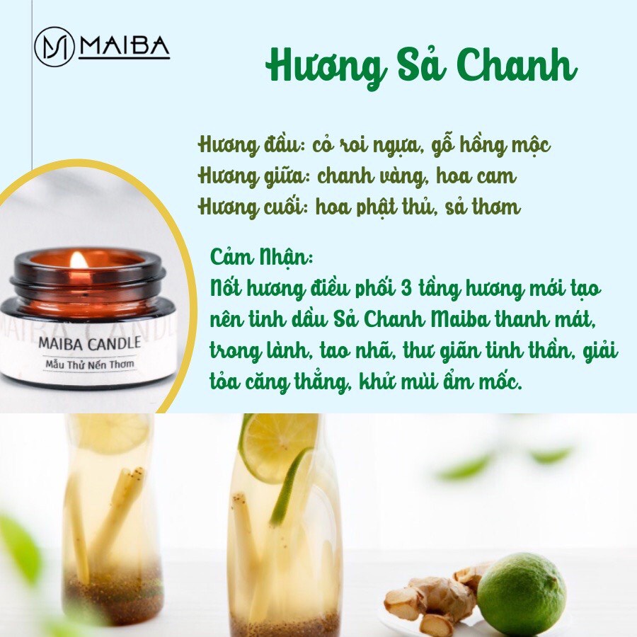 Nến thơm mini Maiba - Nến thơm mùi hương tự nhiên, khử mùi làm thơm phòng bản dùng thử