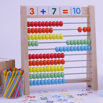 Trẻ em toán học số học giáo viên câu đố mẫu giáo đồ chơi bàn tính lớn hạt Số học số học tuyệt vời