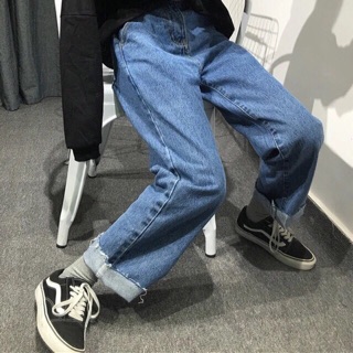 Quần jeans ống suông bigsize