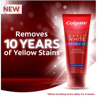 [Hàng Mới] Kem đánh răng TRẮNG RĂNG Colgate Optic White Renewal (116g) - HÀNG MỸ