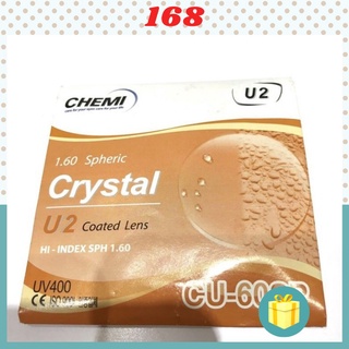 Kính Cận Mỏng Pha Lê Chemi 1.60 Chống Tia UV400 - Kính Mắt 168