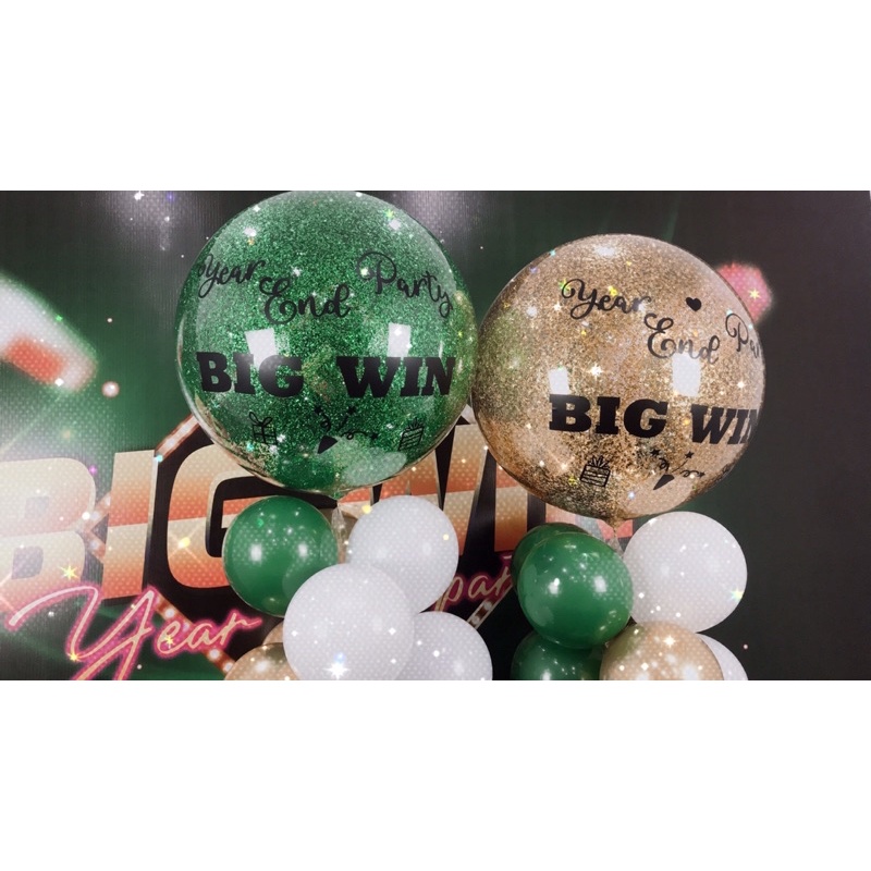 Combo bóng jumbo kim tuyến in chữ decal kèm nguyên liệu tự làm