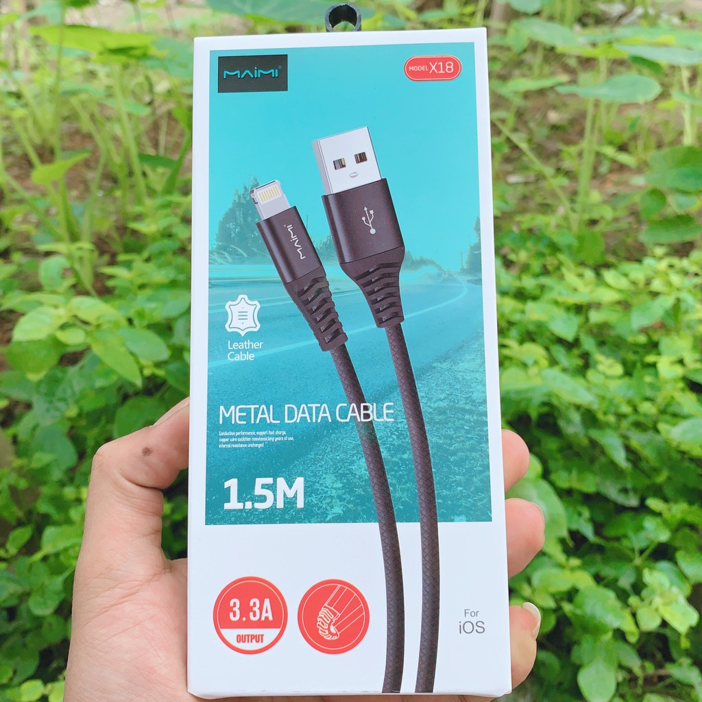 CÁP SẠC MAIMI X18 CHO IPHONE5 - XSMAX- CHÍNH HÃNG PHÂN PHỐI