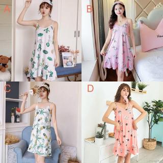 Bộ đầm ngủ form rộng họa tiết hoạt hình dễ thương