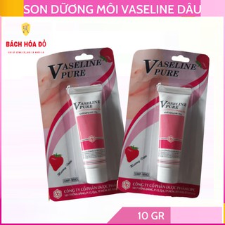 Tuýp dưỡng ẩm hương dâu Vaseline Pure OPC tuýp 10gr