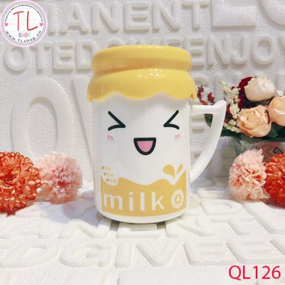 Ly sứ - Cốc sứ - Ly sứ hình mặt cười - hình mắt kính - hình gương mặt đáng yêu - Ly uống cà phê - Cốc uống cà phê