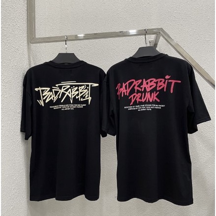 Áo Thun Tay Lỡ Unisex Bad Rabits SAY And DRUNK TEE màu ĐEN  /Nam nữ unisex/ Áo phông cổ tròn form rộng Jaystoree2