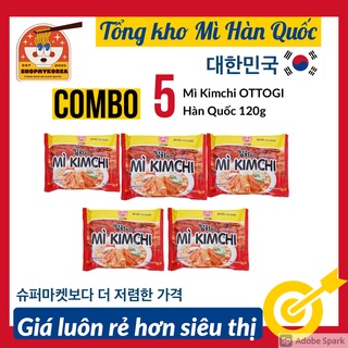 Combo 5 gói mì kim chi hàn quốc ottogi date 2022