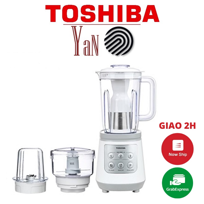 Máy xay sinh tố để bàn xay thịt và nghiền đá cối nhựa 1.5L Toshiba BL-70PR2NV 700W - Hàng chính hãng