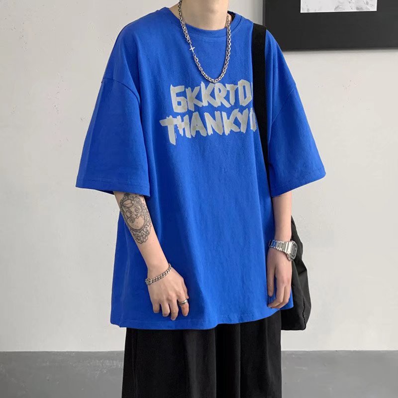 Áo Thun Tay Ngắn Cổ Tròn In Chữ Thời Trang Dành Cho Nam