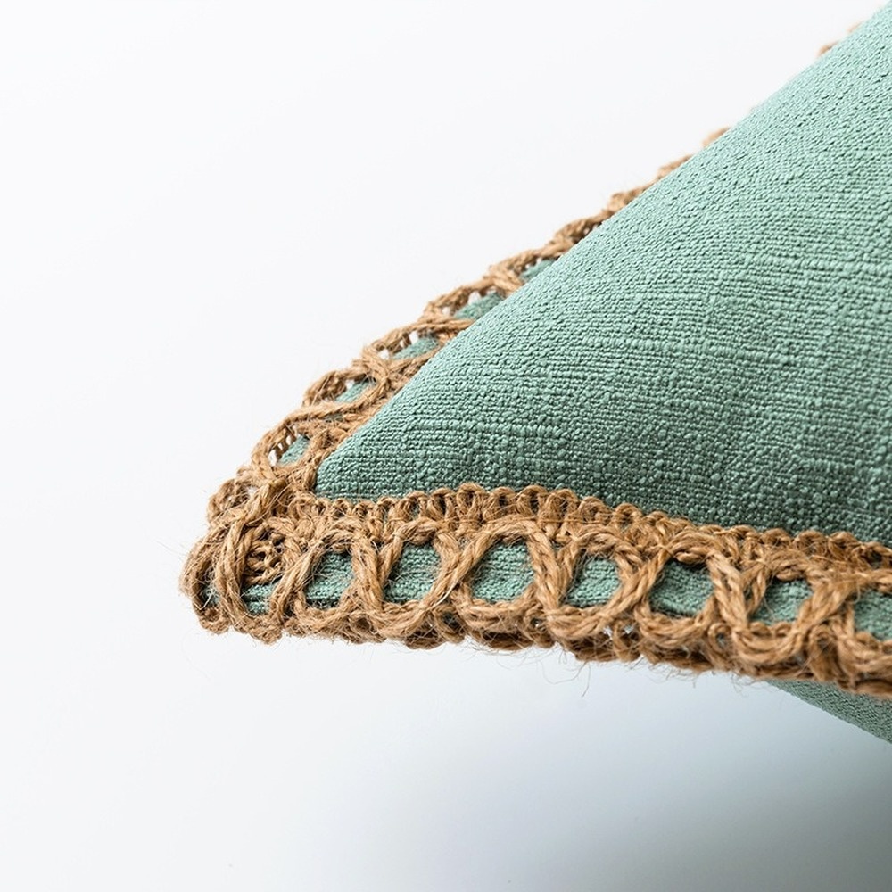 Vỏ Gối Sofa Vải Lanh Cotton Hình Vuông Màu Trơn Có Khóa Kéo Kích Thước 45X45Cm Trang Trí Nhà Cửa
