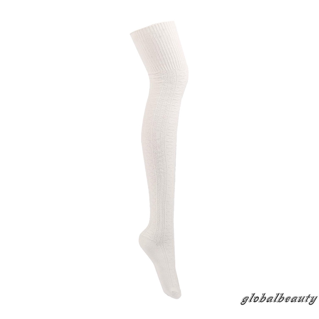 Vớ ống chân dài qua gối màu trơn đơn giản thời trang cho nữ