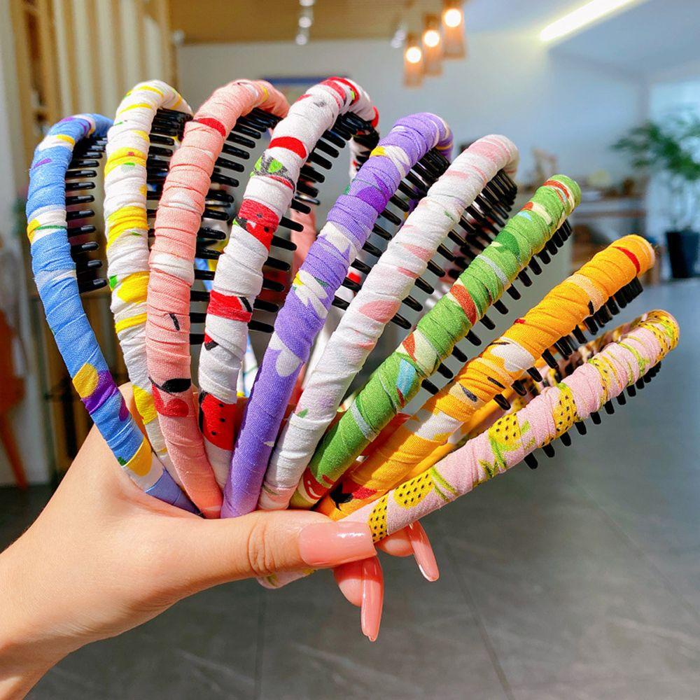 ANEMONE Băng Đô Rửa Mặt In Họa Tiết Răng Cưa Dễ Thương Cho Bé