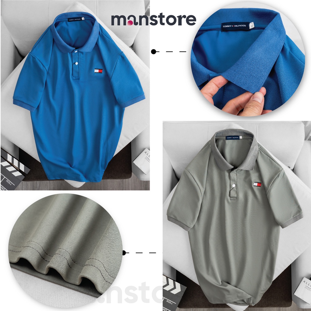 Áo thun POLO nam cổ bẻ BASIC  vải cá sấu Cotton kháng khuẩn, chống nhăn, thoáng mát - MANSTORE