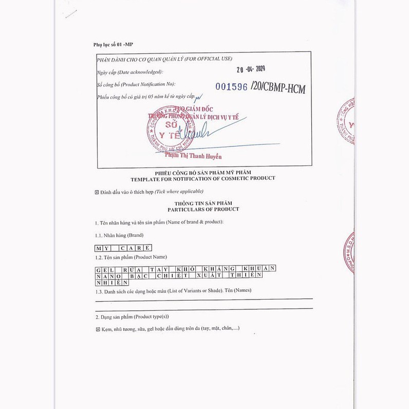 NƯỚC RỬA TAY KHÔ MY CARE NANO BẠC 150ML | BigBuy360 - bigbuy360.vn