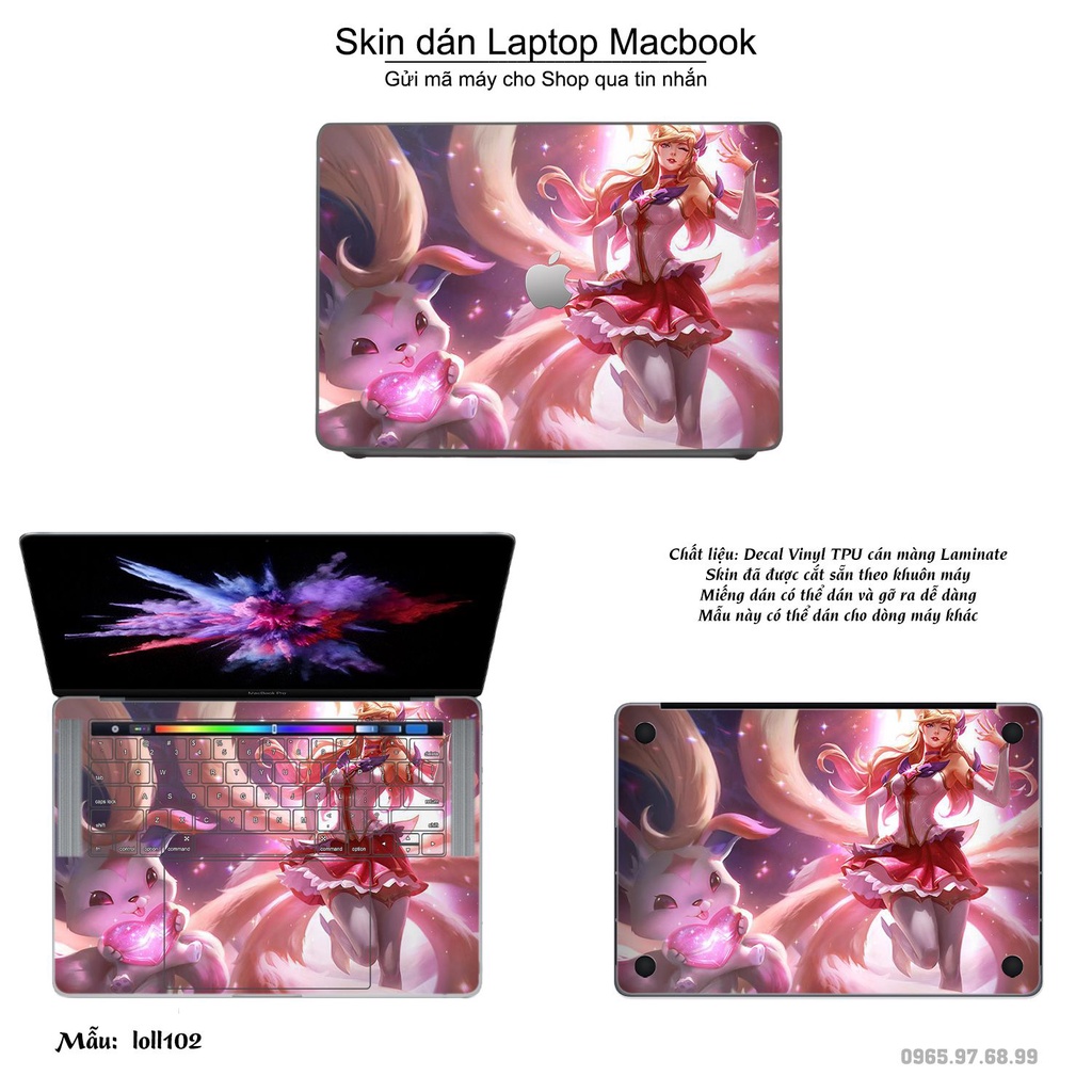 Skin dán Macbook mẫu Liên Minh Huyền Thoại (đã cắt sẵn, inbox mã máy cho shop)