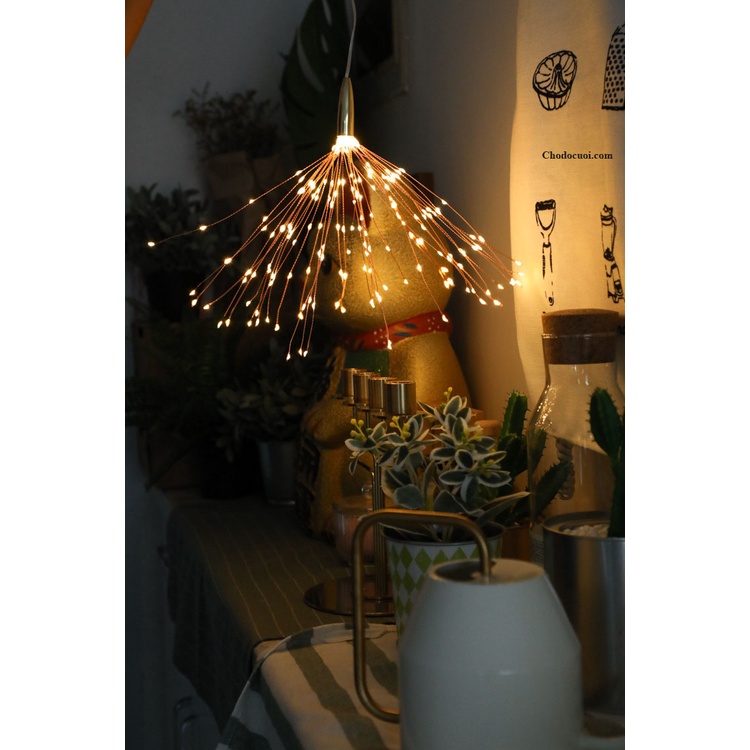 Đèn led pháo hoa trang trí cây vườn