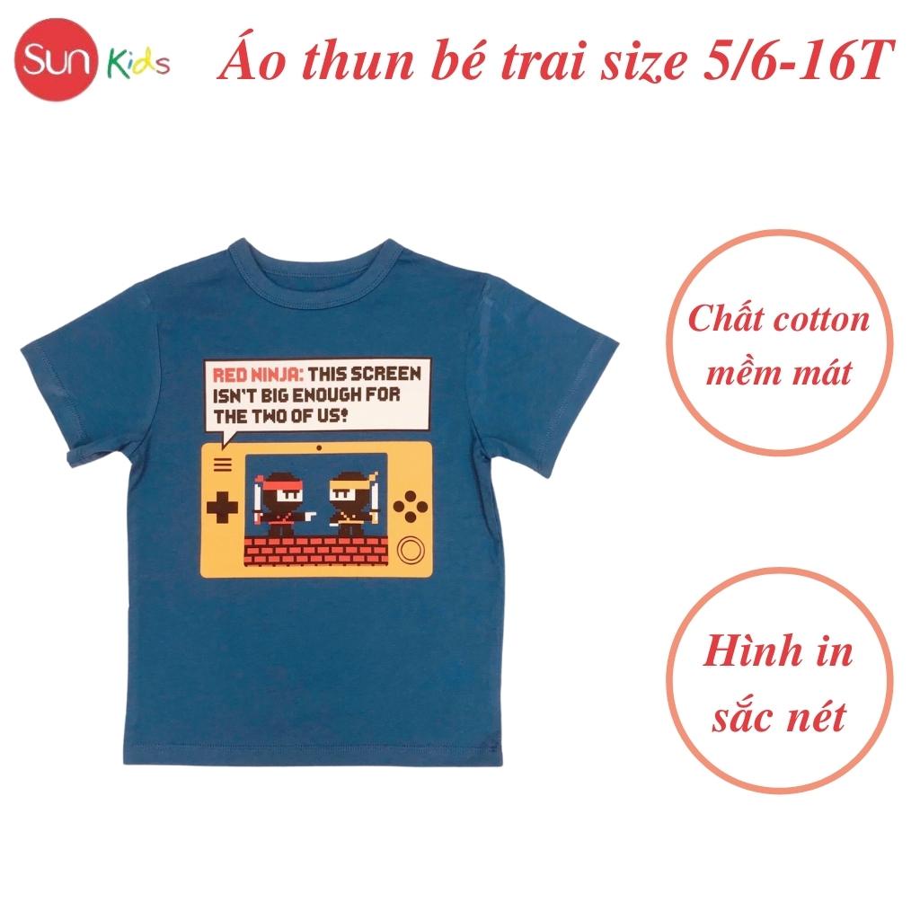 Áo thun bé trai xuất xịn, áo phông cho bé trai, chất cotton, size 4-16 tuổi,  - SUNKIDS