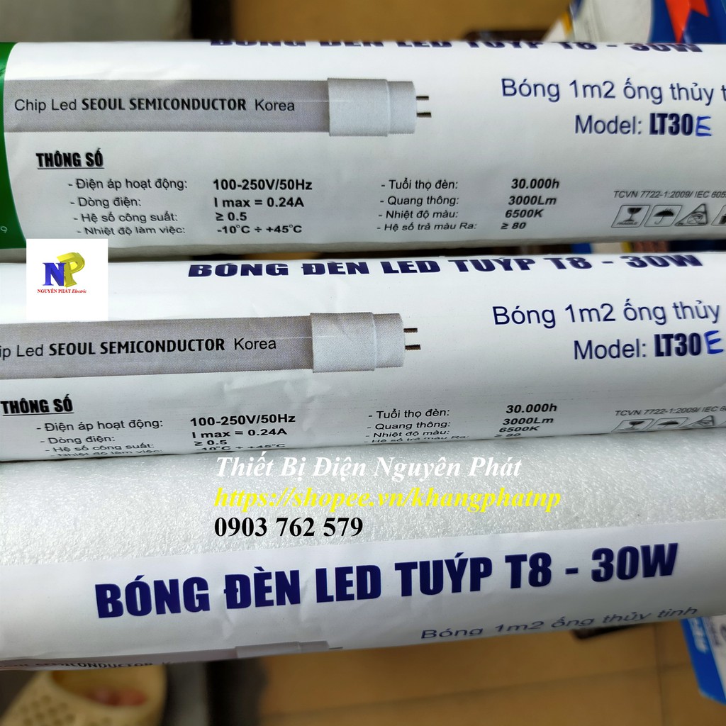 Bộ Bóng Tuýp LED Đôi T8 1.2m 60w Siêu Sáng - Hàng Chất Lượng Cao