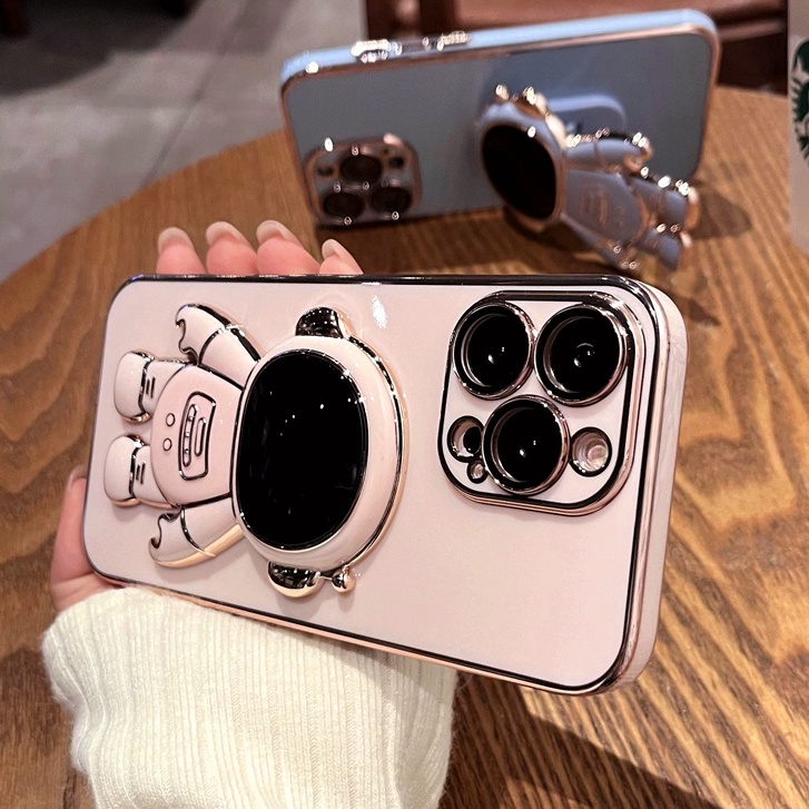 Ốp Điện Thoại Chống Sốc Hình Phi Hành Gia 3D Cho iPhone  11 pro max 12 pro max 13 pro max 14pro max7 7s plus 6 plus 8 plus x xs max xr