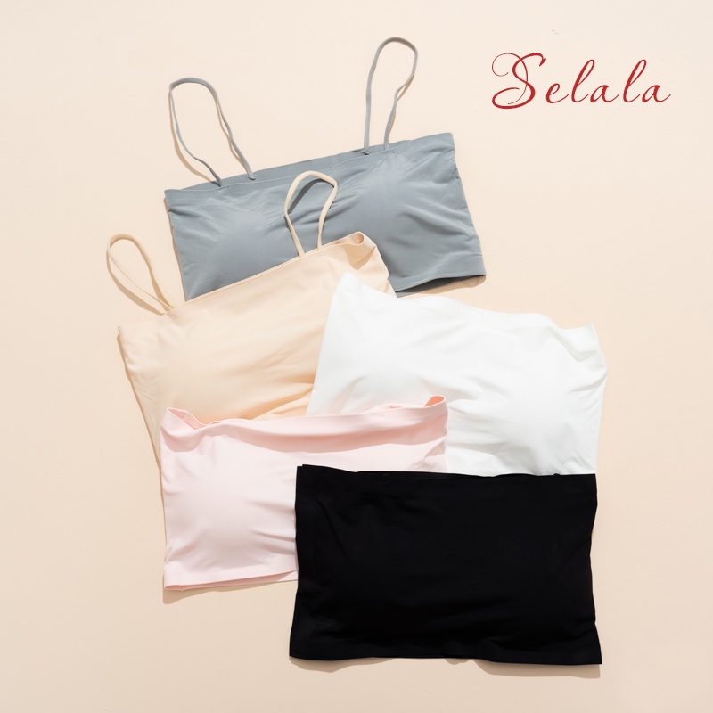 Áo Bra Su Selala Trơn Quây 2 Dây Đệm Mỏng Thoáng Mát BR09